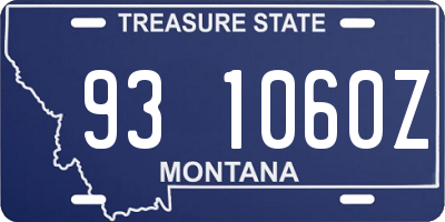 MT license plate 931060Z