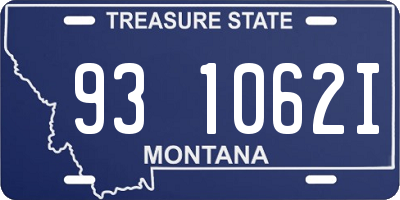 MT license plate 931062I