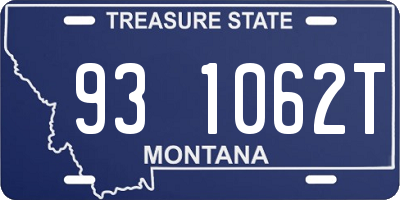 MT license plate 931062T