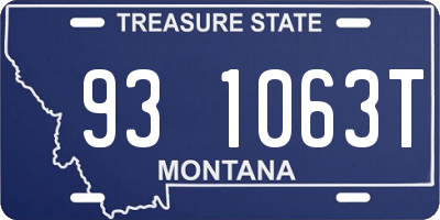 MT license plate 931063T