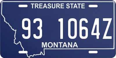 MT license plate 931064Z