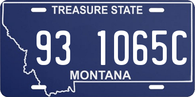 MT license plate 931065C