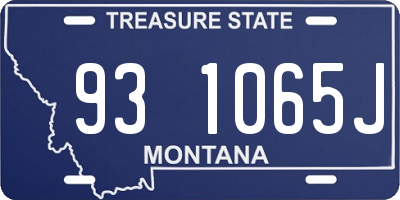 MT license plate 931065J