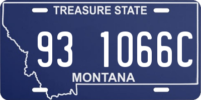 MT license plate 931066C