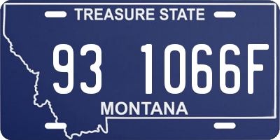 MT license plate 931066F