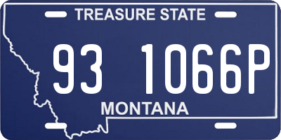 MT license plate 931066P