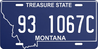 MT license plate 931067C