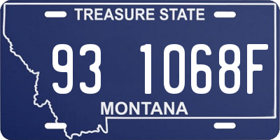 MT license plate 931068F