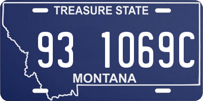MT license plate 931069C