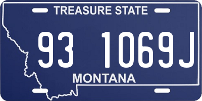 MT license plate 931069J