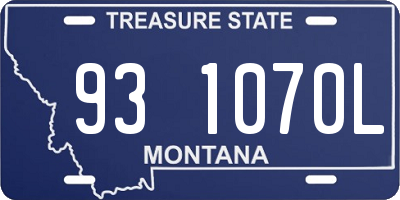 MT license plate 931070L