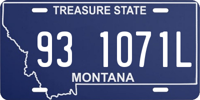 MT license plate 931071L