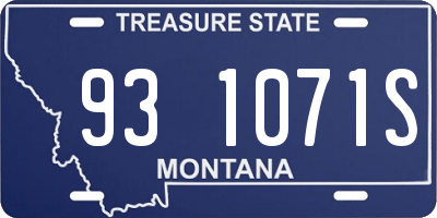 MT license plate 931071S