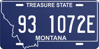 MT license plate 931072E