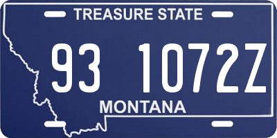 MT license plate 931072Z