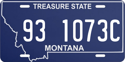 MT license plate 931073C