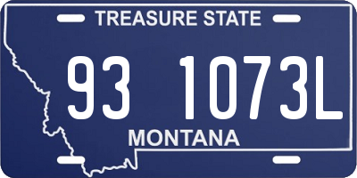 MT license plate 931073L