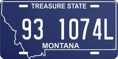 MT license plate 931074L