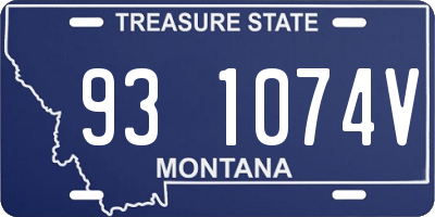 MT license plate 931074V