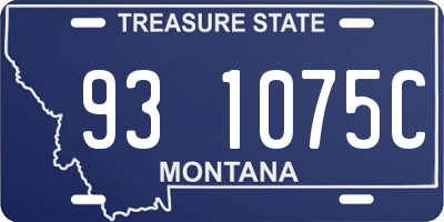 MT license plate 931075C