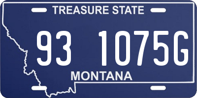 MT license plate 931075G