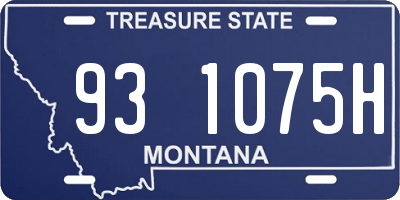 MT license plate 931075H