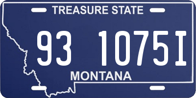 MT license plate 931075I