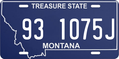 MT license plate 931075J