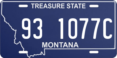 MT license plate 931077C
