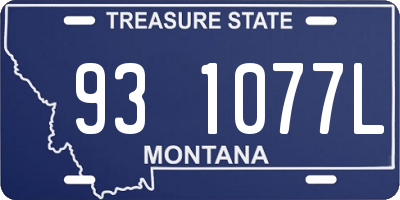 MT license plate 931077L