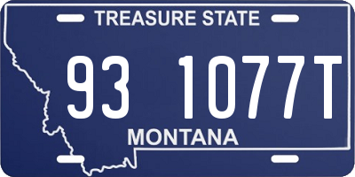 MT license plate 931077T