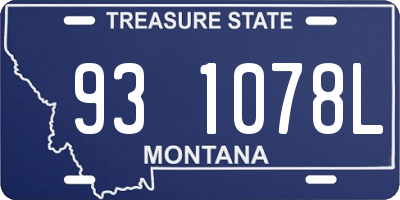 MT license plate 931078L