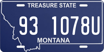 MT license plate 931078U