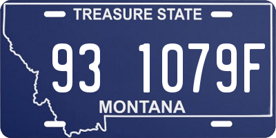 MT license plate 931079F