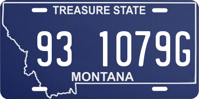 MT license plate 931079G