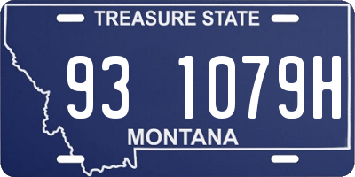 MT license plate 931079H