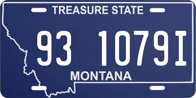 MT license plate 931079I