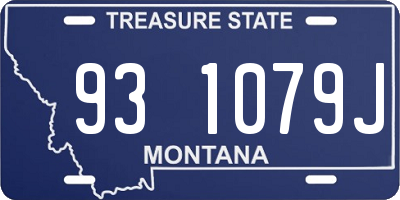 MT license plate 931079J