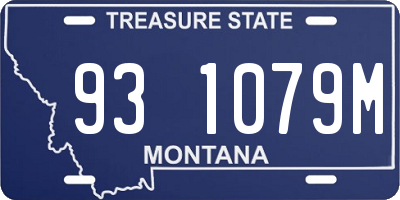 MT license plate 931079M