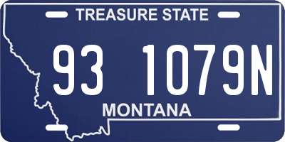 MT license plate 931079N