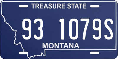 MT license plate 931079S