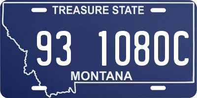 MT license plate 931080C