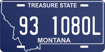 MT license plate 931080L