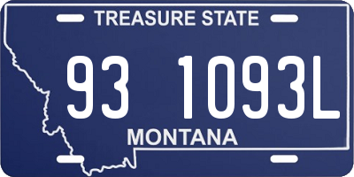 MT license plate 931093L
