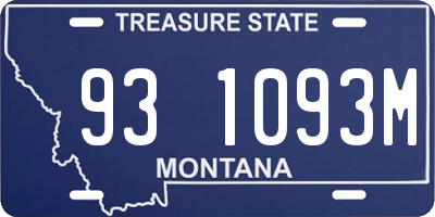 MT license plate 931093M