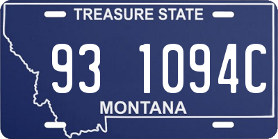 MT license plate 931094C
