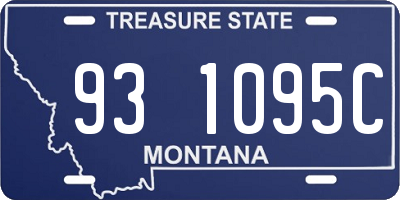 MT license plate 931095C