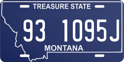 MT license plate 931095J