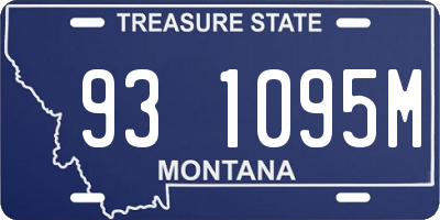 MT license plate 931095M