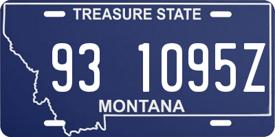 MT license plate 931095Z